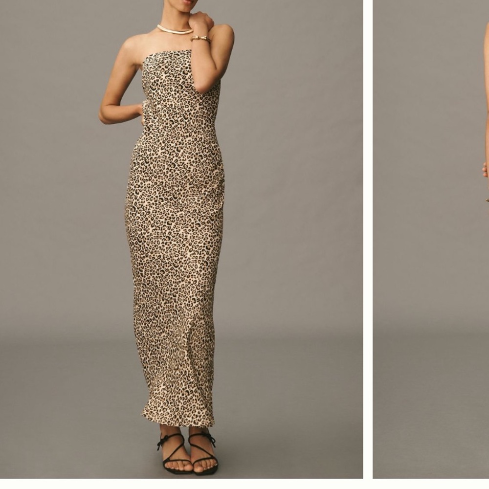 The fleur strapless satin maxi dress